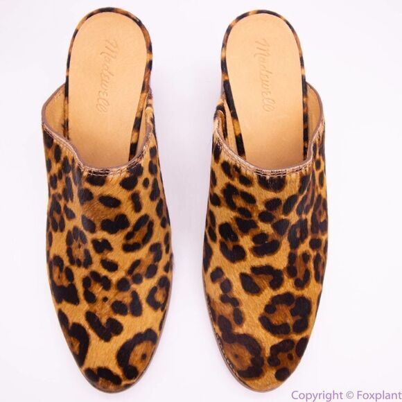 NEW Madewell The Harper Mule in Leopard Calf Hair, size 10 - Picture 3 of 12